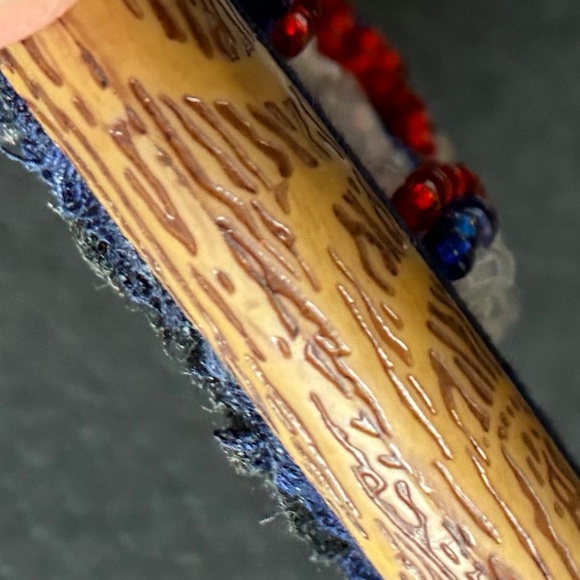 Glitter Glass Beaded Embroidered Tooth Handmade (as is) 🦷 - Picture 4 of 8